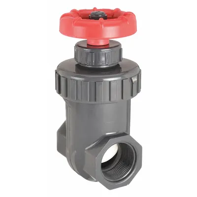 SPEARS Gate Valve: 1 1/2 in Size, PVC, Non-Rising, FIPS x FIPS, 200 psi CWP, Wheel - Non-Rising Stem PVC General Purpose Gate Valves