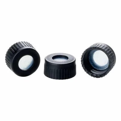 WHEATON Plastic Vials: 9 mm Dia, Blue/White, Polypropylene/Silicone, PTFE/Silicone - Screw On Caps