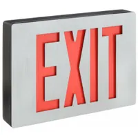 Exit Sign: LED, Black, Red, 1 Faces, Ceiling, Not Battery Powered, Without Battery Backup (MPN LE S 1 R)
