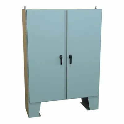 HAMMOND Electrical Enclosure: Steel, 72 in x 60 in x 19 in, NEMA 12/13/3R/4, w/Panel - Steel Washdown Enclosures