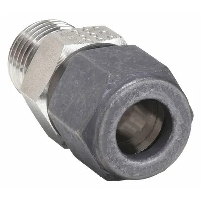 PARKER 6-6 ZHBA-SS Single-Ferrule Stainless Steel Compression x ORB Elbow - Single-Ferrule Stainless Steel Fittings