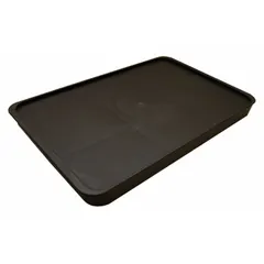 This dark gray lid is designed for use with CORTECH X-Trays in food service and catering applications. It measures 14 1/4 inches in overall length and 9 1/2 inches in overall width. The lid is not NSF certified.