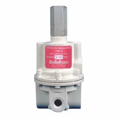 BELLOFRAM Compressed Air Regulator: Type 70, 960093000, 3/8 in NPT Female, Relieving - High-Flow Industrial Pressure Regulators