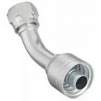 AEROQUIP Hydraulic Crimp Fitting: Steel x Steel, 45° Elbow, -10 For Hose Dash Size, BSPP x Crimp (MPN 1A10BFA10)