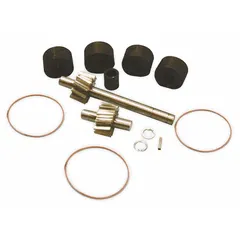 This repair kit includes O-rings for servicing rotary gear pumps and fluid-handling equipment. It is used to replace worn seals, preventing leaks and maintaining pressure in hydraulic or pneumatic systems.