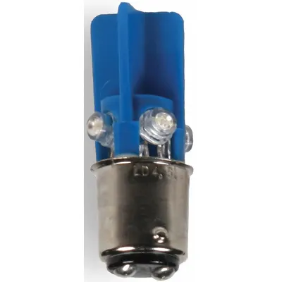EDWARDS SIGNALING Compact LED Bulb: LED, Double Contact Bayonet (BA15d), (T) Tubular, T3-1/4 - BA15d Double-Contact Bayonet Base Lamps