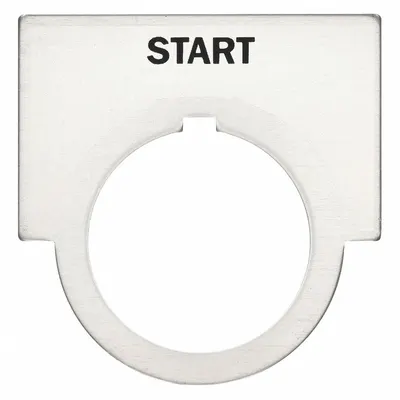 SIEMENS Legend Plate: 30 mm Panel Mounting Size, Half-Round - Push-Button Rings & Plates