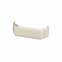 This cover coupler is designed for use with T-45 multichannel raceways, providing a screw-on cover connection for straight sections. Made of PVC in off white, it helps maintain a continuous cable pathway in surface-mounted raceway systems.