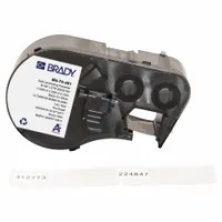 Combined Label and Ribbon Cartridge: Rectangle, 1/2 in x 2 13/64 in, Black on White, -321°F to 230°F (MPN M4-74-461)