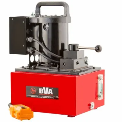 BVA HYDRAULICS Hydraulic Pump: 10,000 psi Max. Op Pressure, 448.5 cu in/min Max. Flow Rate - Corded High-Power Stationary Electric Hydraulic Pump Units