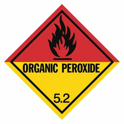 OEM DOT Container Label: Organic Peroxide - Class 5: Oxidizing Agents & Organic Peroxides