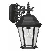 Wall Lantern: Incandescent, 100 W, 120V AC, 16 in Overall Ht, Aluminum Housing Material (MPN P5683-31)