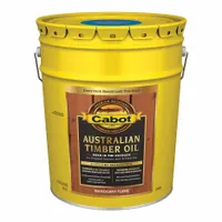 CABOT Wood Stain: Exterior, Oil, 5 gal Container Size, Wood, Flat, Mahogany Flame, Transparent (MPN 140.0019459.008)