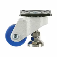 FOOT MASTER Plate Caster: Nylon Tread, 63 mm Wheel Dia, 98 mm Mounting Ht, 1,102 lb Load Capacity (MPN GDL-65A-SF-MC)