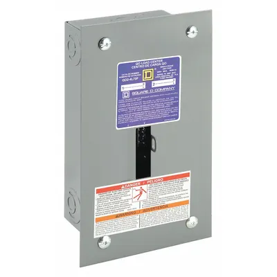 SQUARE D Load Center: 70 A Amps, 120/240V AC, 2 Spaces, 65kA, 2 Max. No. of Tandem Breakers - Square D QO - Main Lug Load Centers