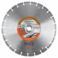 HUSQVARNA Diamond Saw Blade: Block/Brick/Natural Stone/Reinforced Concrete/Roof Tile, Wet/Dry (MPN TACTI-CUT S35S PACE 14)