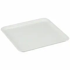 White fiberglass lid designed for use with 1NTP3, 1NTP4, 1NTP7, and 1NTP8 stacking and nesting totes. Measures 9 3/4 x 9 1/4 inches. Suitable for protecting contents in extreme-temperature environments common in industrial material handling and processing applications.