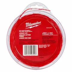 This string trimmer line is made from high density polyethylene with a twisted design. It has a diameter of 0.08 inches and a total length of 150 feet. Suitable for use with universal string trimmers for cutting grass and weeds.