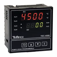 TEMPCO Temperature Controller: TEC-4500, 1/4 DIN Size, Programmable, PID, 90 to 264V AC, Digital (MPN TEC58003)