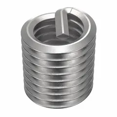 Free-running tanged helical insert for creating or repairing M10-1.50 threads in metal substrates. Made from 18-8 stainless steel with a tensile strength of 200,000 to 250,000 psi. Supplied in a pack of 100 pieces. Suitable for use in softer materials such as aluminum or cast iron where thread reinforcement is required.