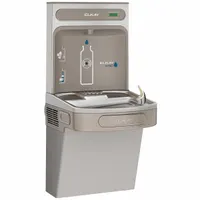 ELKAY Drinking Fountain with Bottle Filler: On-Wall, Non-Refrigerated, Plastic, Gray, 39 1/16 in Ht (MPN EZSDWSLK)