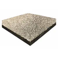FIBERGRATE Fiberglass Plate: 4 ft Overall Wd, 4 ft Overall Lg, 0.375 in Thick, Dark Gray, Gritted (MPN 210063.01)