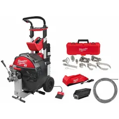 This cordless drum machine head kit and cable, powered by MX FUEL, is designed for cleaning 3 in to 6 in pipe. The kit includes a head and cleaning cable for drain cleaning applications in commercial and residential plumbing.
