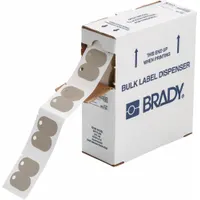 Pre-Cut Label Stock Roll: 1 in x 1 in, Polyethylene, Gray (Matte), Indoor, 1,000 Tags per Roll (MPN BM7-110-145FR-GY)