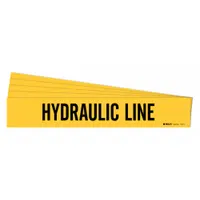 Pipe Marker: Hydraulic Line, Yellow, Black, Fits 2 1/2 to 7 7/8 in Pipe O.D., 1 Pipe Markers, 5 PK (MPN 7153-1-PK)