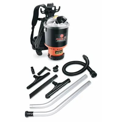 HOOVER C2401 Corded Backpack Vacuum, 1-1/2 gal Bag Capacity, 66 dB - Corded Backpack Vacuums
