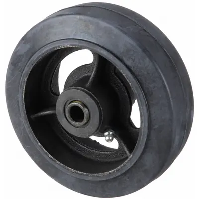 OEM Rubber Tread on Iron Core Wheel, 6 in Dia, 2 in Wd, 810 lb Load - Rubber Tread on Iron Core Wheels