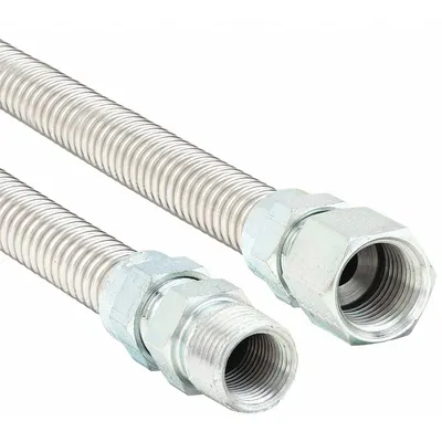 DORMONT Gas Connector: 1/2 in Hose Inside Dia., 6 ft Hose Lg, 86,000 BTU Capacity - Range Connectors