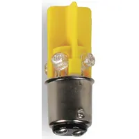 EDWARDS SIGNALING Compact LED Bulb: LED, Double Contact Bayonet (BA15d), (T) Tubular, T3-1/4, Amber (MPN 270LEDA24V)