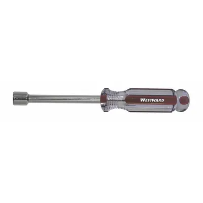 WESTWARD Solid Round Shank Nut Driver: Straight, Metric, Without Magnetized Tip - Standard Nut Drivers