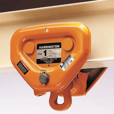 HARRINGTON Trolley: Push, 6,000 lb Max Hoist Load Capacity - Push Trolleys for Hoists