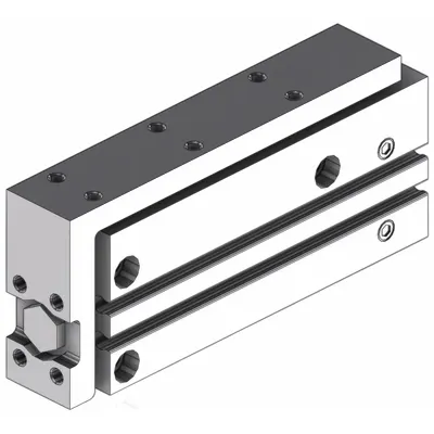 SMC Linear Air Cylinder: 30 mm Stroke Lg, 16 mm Bore Dia, Mfr Part # MXH16-30Z - Pneumatic Slide Tables