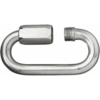 RONSTAN Connecting Link: Quick Link, 316 Stainless Steel, 3 1/2 in Overall Lg - Threaded Locking Connecting Links