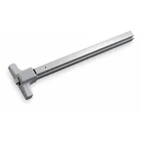 The ASSA ABLOY ACCENTRA 2100-SB is a rim-type exit device with an aluminum touchbar, designed for doors up to 36 inches wide. It provides push-pad egress for commercial applications such as offices, schools, and retail spaces. This model does not include outside trim and is not ligature-resistant