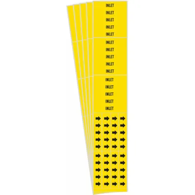 BRADY Inlet Adhesive Pipe Markers