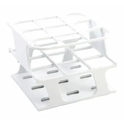 HEATHROW SCIENTIFIC Tube Rack: 3 3/8 in Overall Wd, 4 3/8 in Overall Ht, 4 3/8 in Overall Lg - Lab Storage Racks