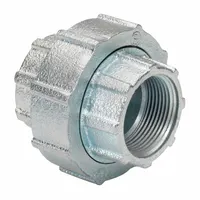 BRIDGEPORT FITTINGS Threaded Coupling - Three-Piece: Iron, 4 in Trade Size, 4 1/2 in Overall Lg, RMC (MPN 1130-RT)