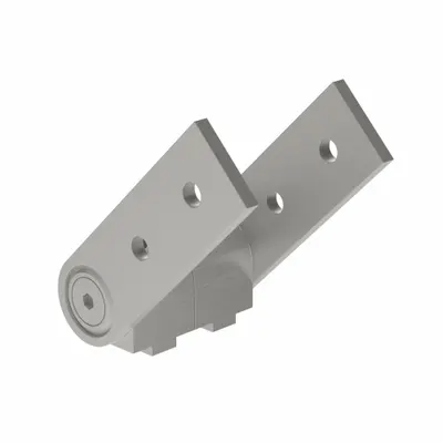 FATH INC. Pivot Joint: 90 mm x 45 mm, 45 Series, For 10 mm Slot Wd, Silver, Aluminum - Structural Pivot Joint Assemblies