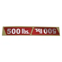 DAYTON Capacity Label: For 4GU71/, Fits Dayton Brand, 2 PK (MPN EW-56)