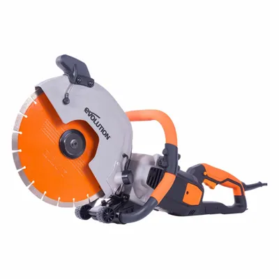 EVOLUTION Concrete Saw: 12 in Blade Dia., Wet/Dry - Corded Handheld Concrete Saws