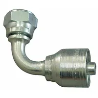 AEROQUIP Hydraulic Crimp Fitting: Steel x Steel, 90° Elbow, -20 For Hose Dash Size, BSPP x Crimp (MPN 4S20BFB20)