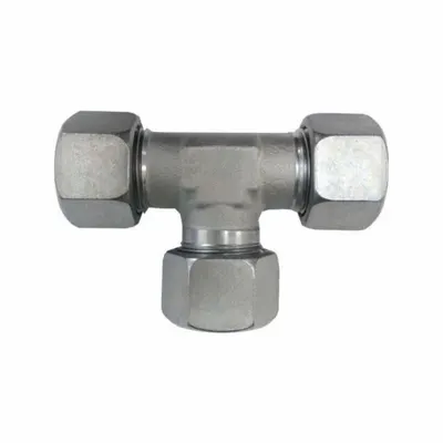 BRENNAN INDUSTRIES Flareless Bite-Type Steel Compression Tee Fitting - Flareless Bite-Type Steel Compression Fittings
