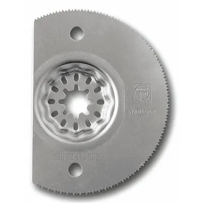FEIN Oscillating Tool Blade: 3 3/8 in Blade Wd, 3 3/8 in Overall Lg, Long Cutting - Starlock Mounted Blades