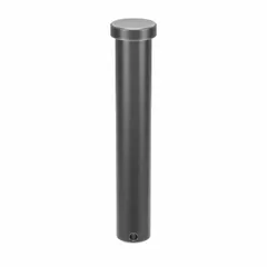 Steel clevis pin with 3/4 in diameter and 4-1/2 in shank length. Used to connect a clevis to a rod or eyelet, enabling pivoting motion in mechanical linkages. Common in industrial machinery, agricultural equipment, and material handling systems for removable, load-bearing joints.