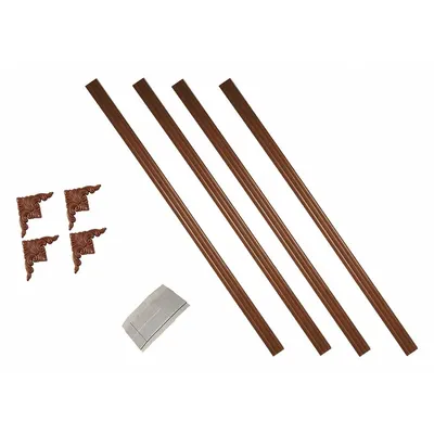 MIRREDGE Mirror Installation Kit: 1 1/2 in Overall Ht, 60 in Overall Wd - Mirror Framing & LED Shelf Parts
