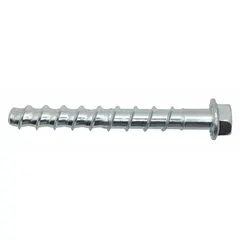 These heavy-duty hex-head screw anchors are designed for secure fastening into concrete, masonry, or block. Made from Grade SW steel with an external hex head, they are removable and suitable for structural applications such as equipment mounting, railing installation, and framing. Supplied in a 20-pack.